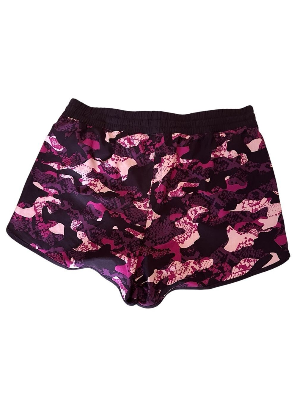 Reebok Womens Printed Essential Running Short with Pockets Pink Camouflage Med - Picture 3 of 9
